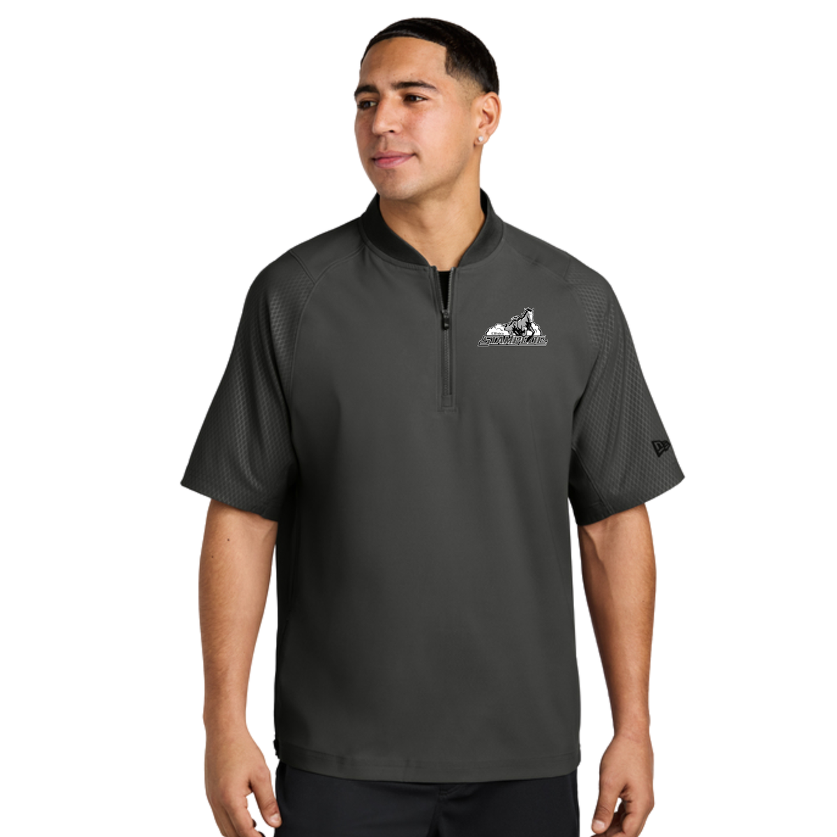 Men's New Era Short Sleeve Quarter-Zip Stampede