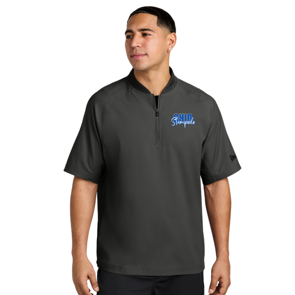 Men's New Era Short Sleeve Quarter-Zip Stampede