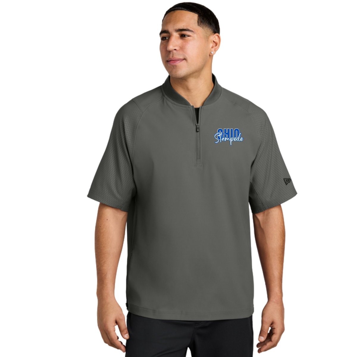 Men's New Era Short Sleeve Quarter-Zip Stampede
