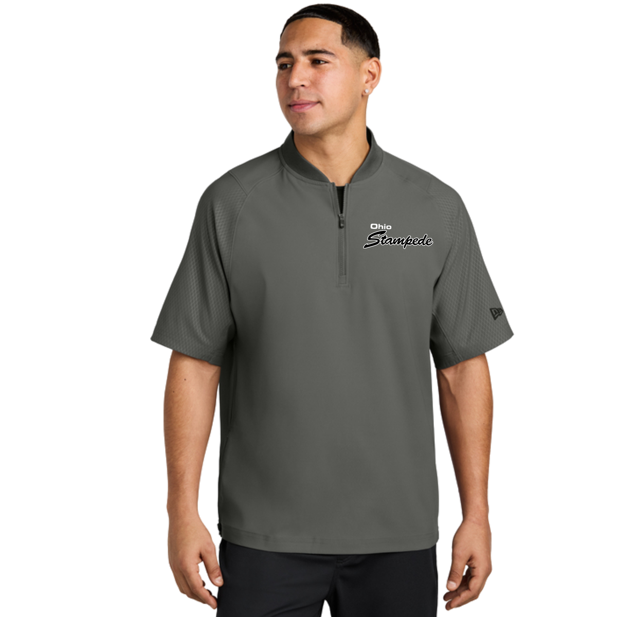 Men's New Era Short Sleeve Quarter-Zip Stampede